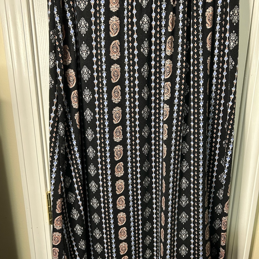 Studio Black and White Maxi A-Line Skirt
